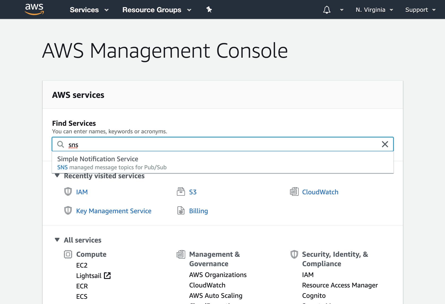 sns_console